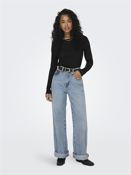 ONLCARLOTTA L/S TOP NOOS JRS black