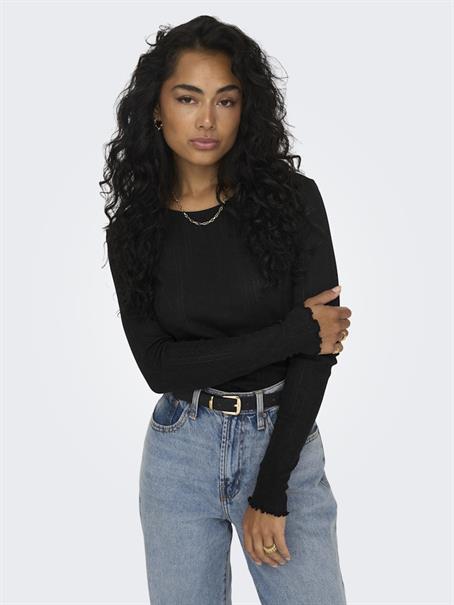 ONLCARLOTTA L/S TOP NOOS JRS black