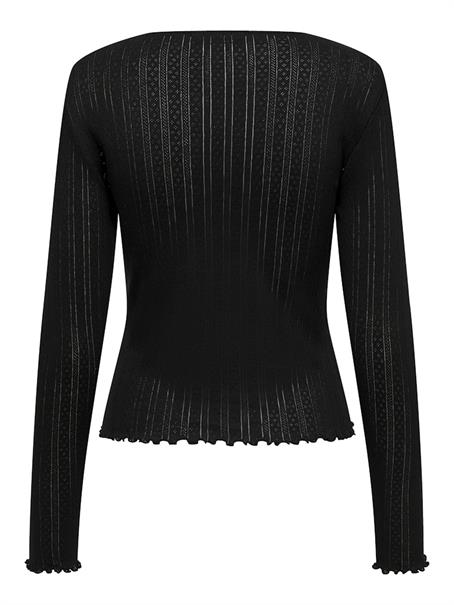 ONLCARLOTTA L/S TOP NOOS JRS black