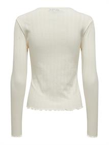 ONLCARLOTTA L/S TOP NOOS JRS cloud dancer