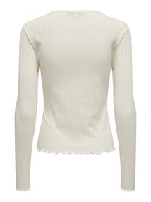 ONLCARLOTTA L/S TOP NOOS JRS cloud dancer