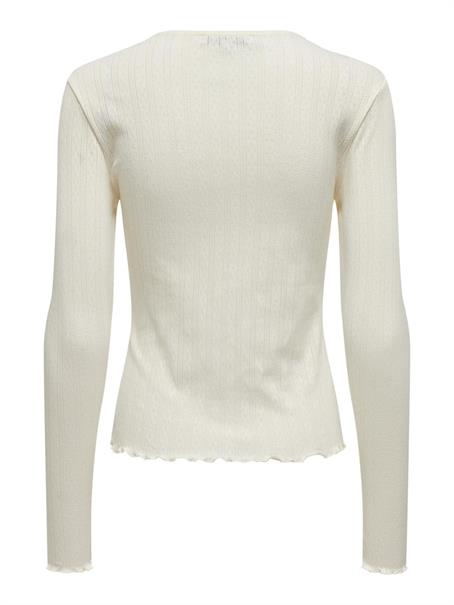 ONLCARLOTTA L/S TOP NOOS JRS cloud dancer