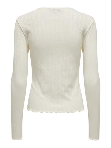 ONLCARLOTTA L/S TOP NOOS JRS cloud dancer