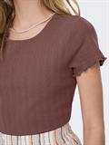 ONLCARLOTTA S/S TOP JRS NOOS rose brown