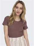 ONLCARLOTTA S/S TOP JRS NOOS rose brown