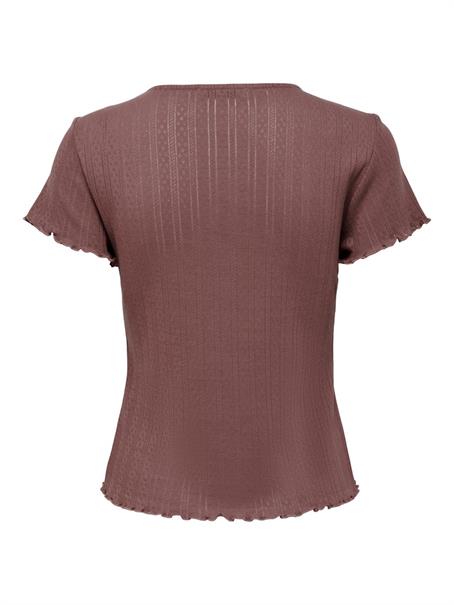 ONLCARLOTTA S/S TOP JRS NOOS rose brown
