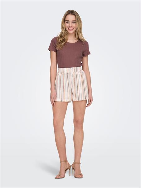 ONLCARLOTTA S/S TOP JRS NOOS rose brown