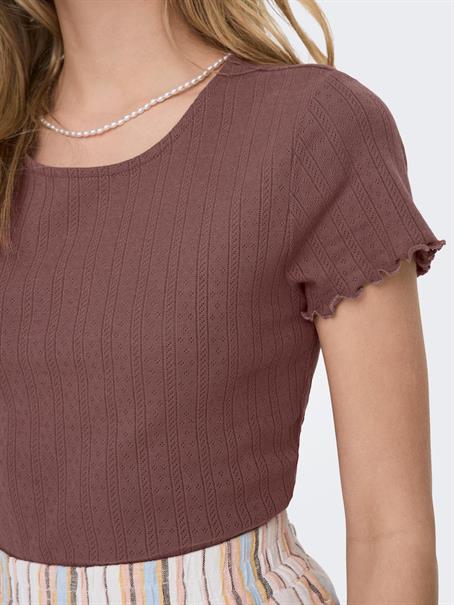 ONLCARLOTTA S/S TOP JRS NOOS rose brown