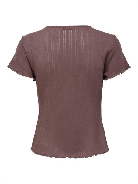 ONLCARLOTTA S/S TOP JRS NOOS rose brown