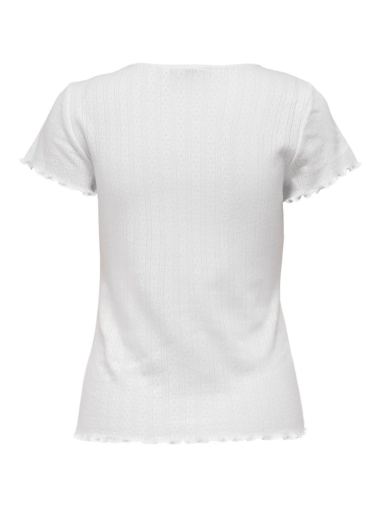 Only Damen T-Shirt ONLCARLOTTA S/S TOP JRS NOOS white bequem online kaufen  bei