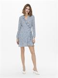 ONLCARLY L/S WRAP SHORT DRESS NOOS WVN cashmere blue