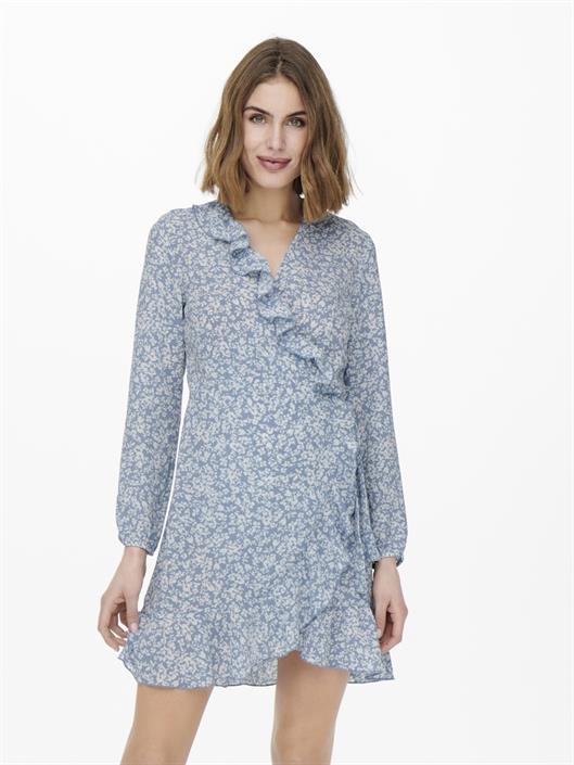 onlcarly-l-s-wrap-short-dress-noos-wvn-cashmere-blue