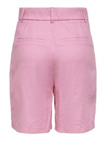 ONLCARO HW LONG LINEN BLEND SHORTS TLR sachet pink