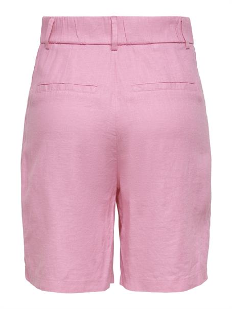 ONLCARO HW LONG LINEN BLEND SHORTS TLR sachet pink