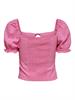ONLCARO S/S PUFF LINEN BLEND TOP PNT sachet pink