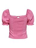 ONLCARO S/S PUFF LINEN BLEND TOP PNT sachet pink