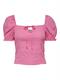 ONLCARO S/S PUFF LINEN BLEND TOP PNT sachet pink