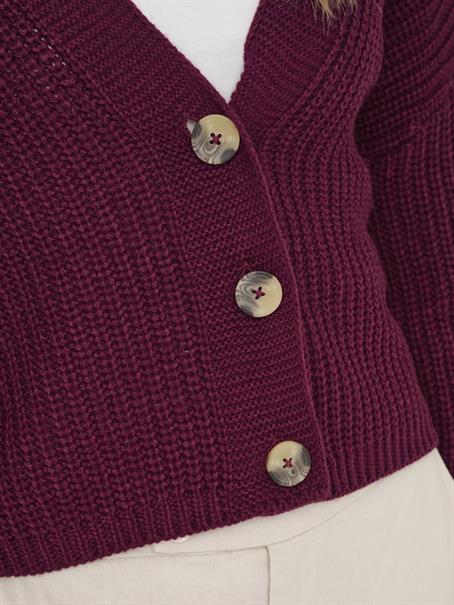 ONLCAROL NICE L/S CARDIGAN KNT NOOS cabernet