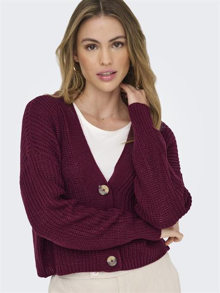 ONLCAROL NICE L/S CARDIGAN KNT NOOS cabernet
