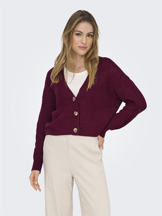 onlcarol-nice-l-s-cardigan-knt-noos-cabernet