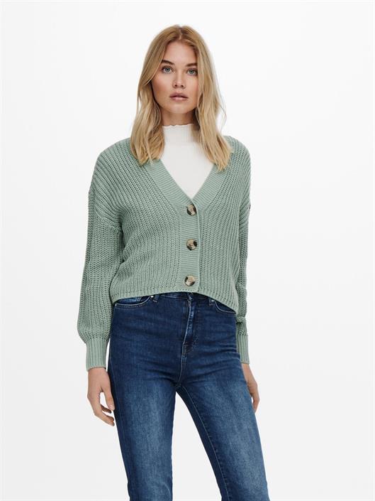 Only Damen Pullover ONLCAROL NICE L/S CARDIGAN KNT NOOS chinois green  bequem online kaufen bei