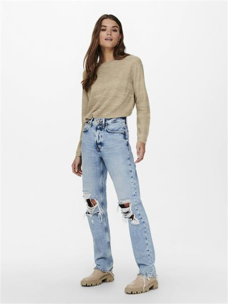 ONLCAVIAR LS PULLOVER CS KNT humus