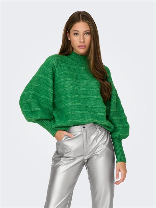 onlcelina-ls-high-pullover-knt-noos-island-green
