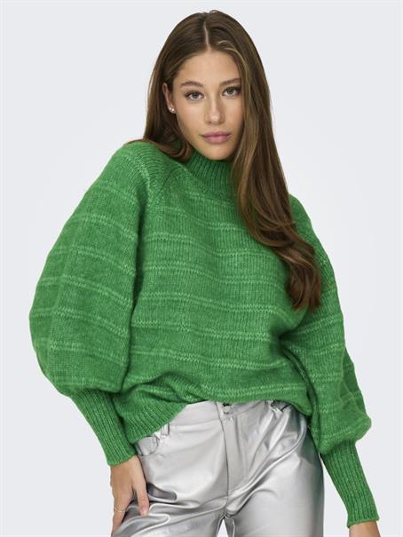 ONLCELINA LS HIGH PULLOVER RP KNT island green