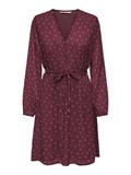 ONLCERA LIFE 3/4 SHORT DRESS WVN NOOS windsor wine