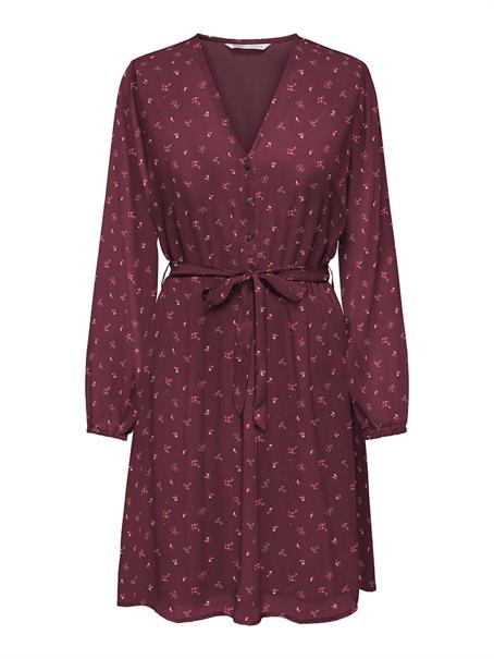 ONLCERA LIFE 3/4 SHORT DRESS WVN NOOS windsor wine