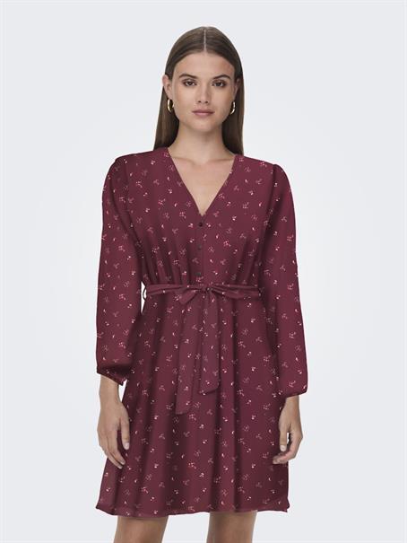 ONLCERA LIFE 3/4 SHORT DRESS WVN NOOS windsor wine