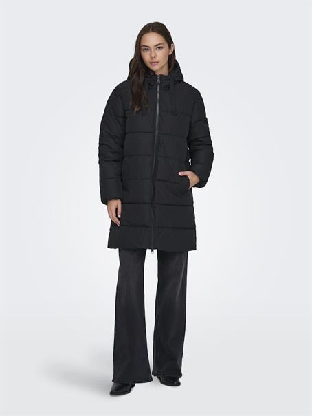 ONLCLAIR PUFFER HOOD COAT CC OTW black