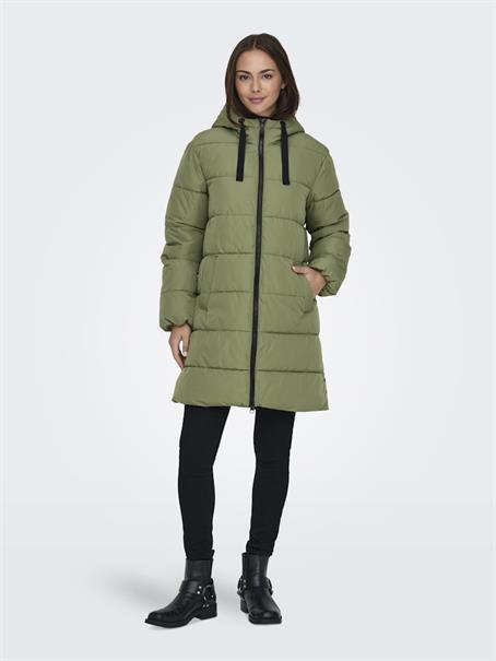 ONLCLAIR PUFFER HOOD COAT CC OTW loden green