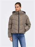 ONLCLAIR PUFFER HOOD JACKET CC OTW walnut