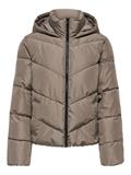 ONLCLAIR PUFFER HOOD JACKET CC OTW walnut
