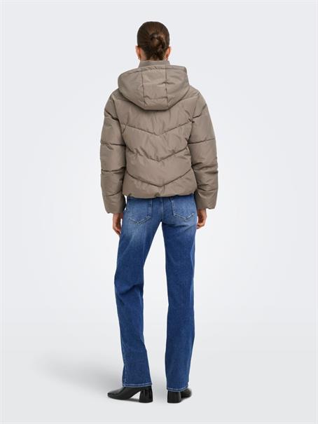 ONLCLAIR PUFFER HOOD JACKET CC OTW walnut