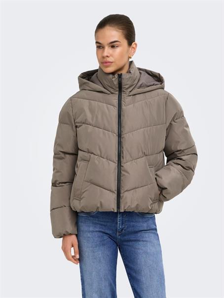 ONLCLAIR PUFFER HOOD JACKET CC OTW walnut