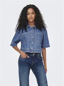 ONLCLEO LIFE SS CROP DNM SHIRT PIM NOOS medium blue denim