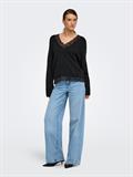 ONLCLOVER LS LACE V-NECK REVERSIBLE KNT black
