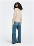 ONLCLOVER LS LACE V-NECK REVERSIBLE KNT pumice stone