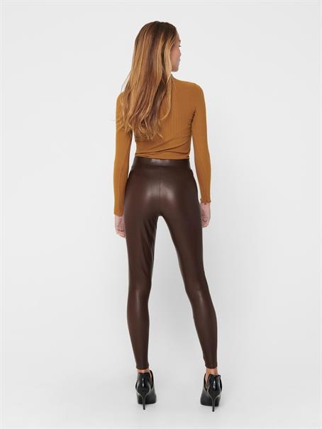 ONLCOOL COATED LEGGING NOOS JRS chicory coffee