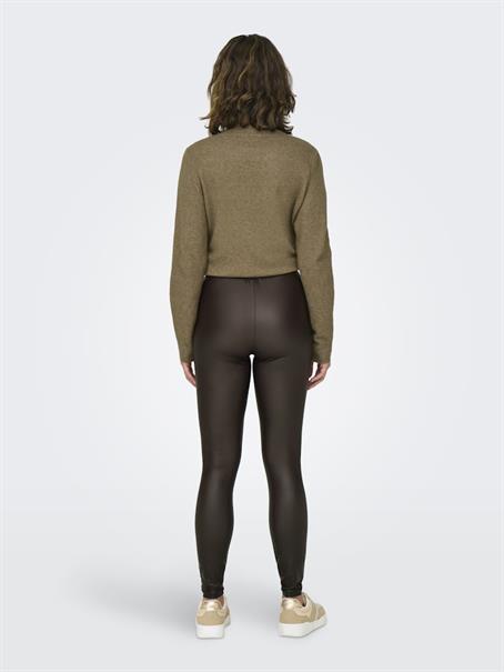 ONLCOOL COATED LEGGING NOOS JRS chicory coffee
