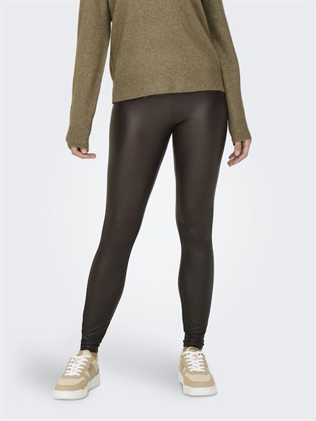 ONLCOOL COATED LEGGING NOOS JRS chicory coffee
