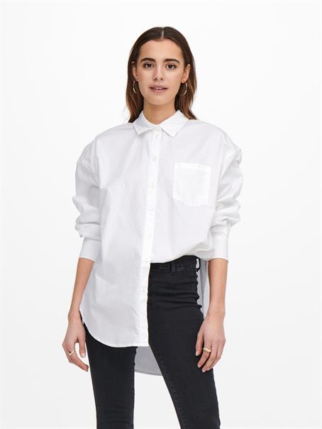 ONLCORINA LS LOOSE SHIRT WVN bright white