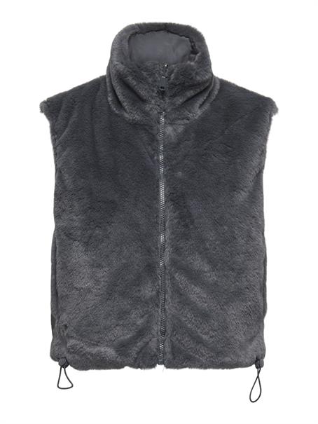 ONLDANA FAUX FUR REV.WAISTCOAT OTW CC blackened pearl