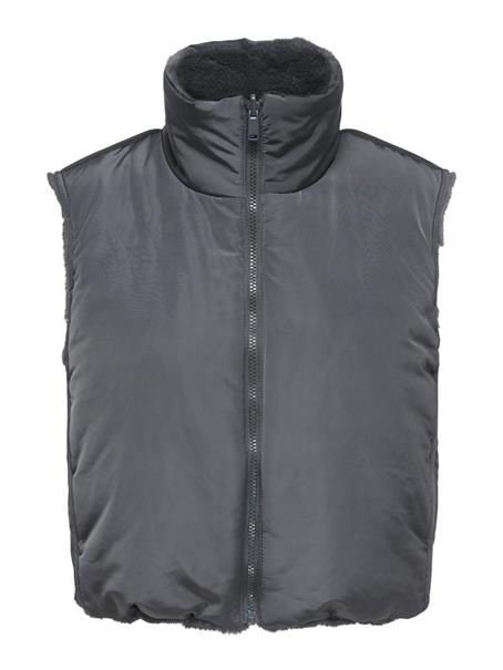 ONLDANA FAUX FUR REV.WAISTCOAT OTW CC blackened pearl