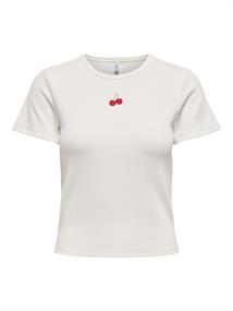 ONLDANIELLA S/S RIB TOP CS JRS cloud dancer1