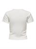 ONLDANIELLA S/S RIB TOP CS JRS cloud dancer3