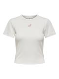 ONLDANIELLA S/S RIB TOP CS JRS cloud dancer3