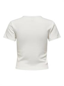 ONLDANIELLA S/S RIB TOP CS JRS cloud dancer3